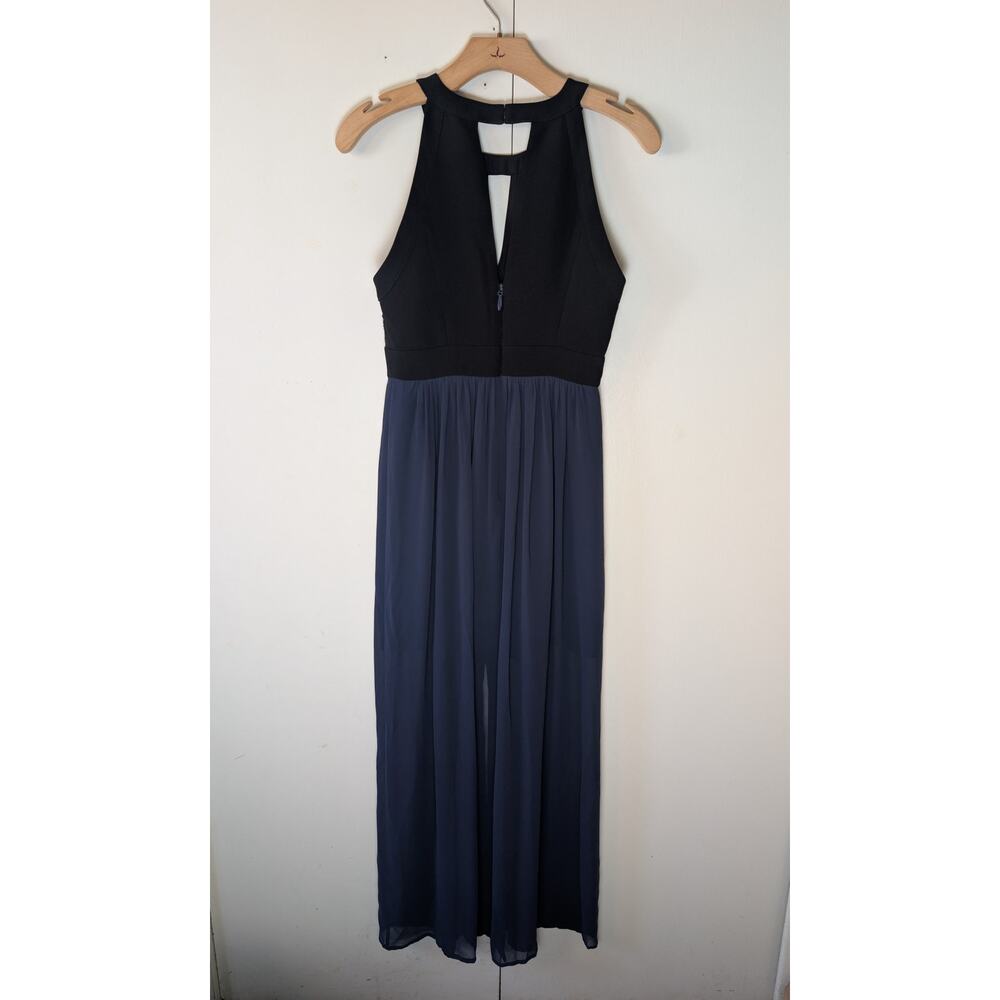 BCBGeneration Navy Maxi With Black Lace Bodice Size 0 - Picture 11 of 16